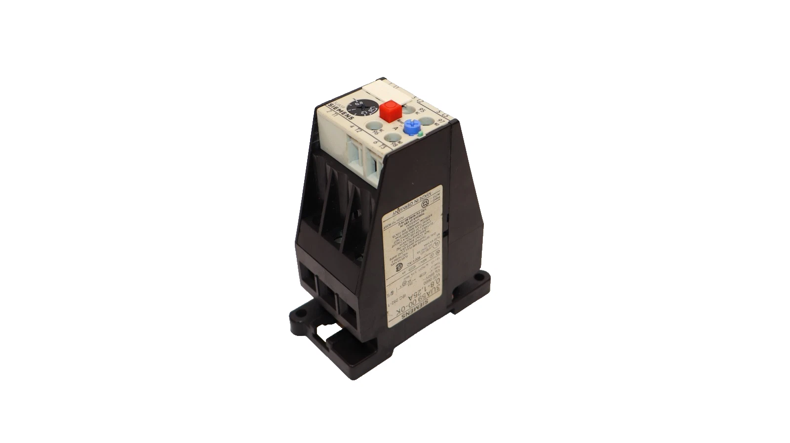 Used Siemens 3UA5900-0K 3UA59 00-0K 3UA59000K 0,8-1,25 A Overload Relay