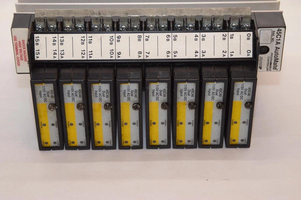Used RELIANCE ELECTRIC 45C1A , 802802-7RD AutoMate Programmable Controller W/45C40