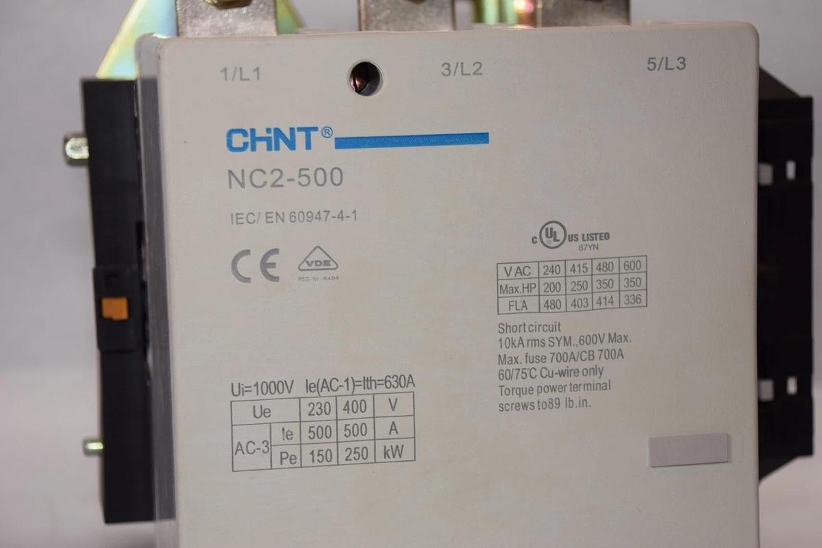 (NEW) CHINT NC2-500 , NC2500 NC2500 120V 50/60Hz AC Contactor