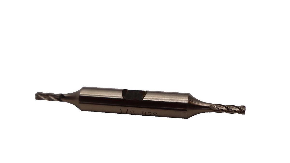 (NEW) RAPIDKUT CR45 B4U , B-4U 1/8" x 3/8" HS 4FL BE EM-USA Double End Mill