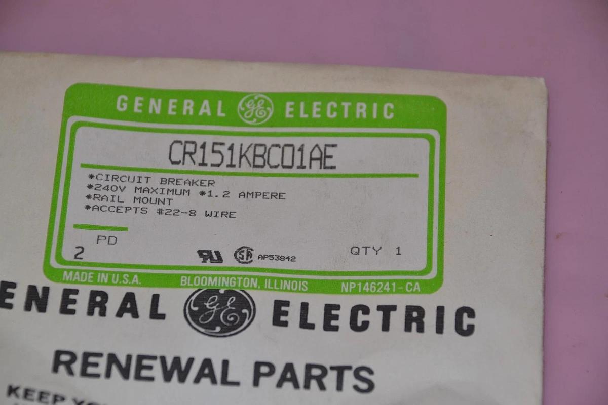 GENERAL ELECTRIC CR151KBC01AE 1.2 AMP 240 V CIRCUIT BREAKER NEW