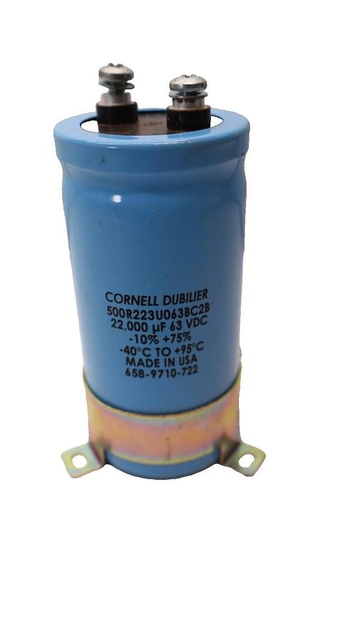 Used CORNELL DUBILIER 500R223U063BC2B 22,000uF 63Vdc Capacitor