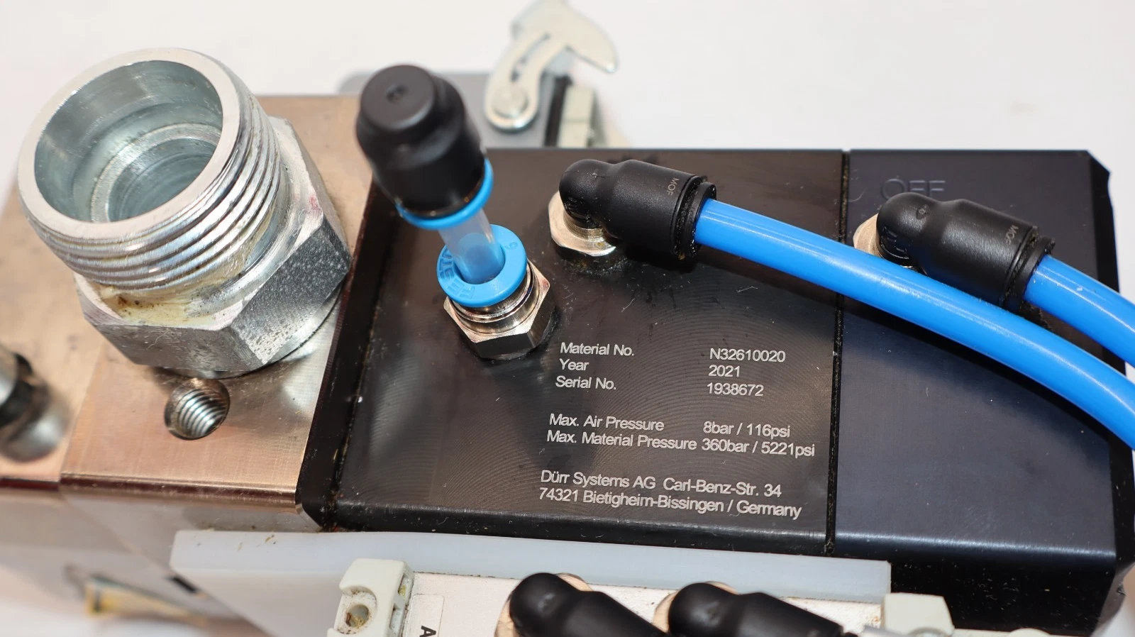 Durr Systems Pneumatic Valve Manifold N32610020 8bar/116psi (New)