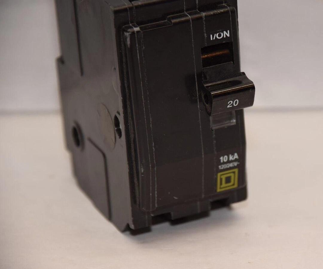 Used Square D Breaker DP-4075 HACR QOB 20A 20 Amp 2 Pole 2P 120/240v (Used)