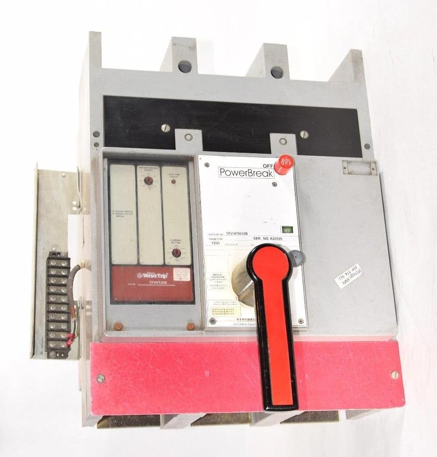 Used GE GENERAL ELECTRIC TPVVF5612B 1200A Amp 3P PowerBreak Circuit Breaker TP4VT20B