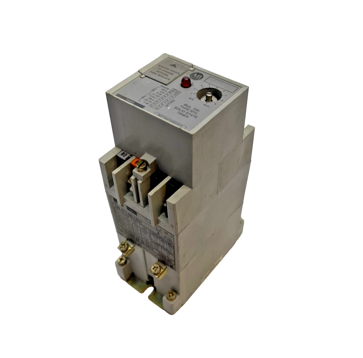 Used Allen Bradley 700 RTC Solid State Timer 700-RTC00110U1 Ser. A 110/120vac 120vdc