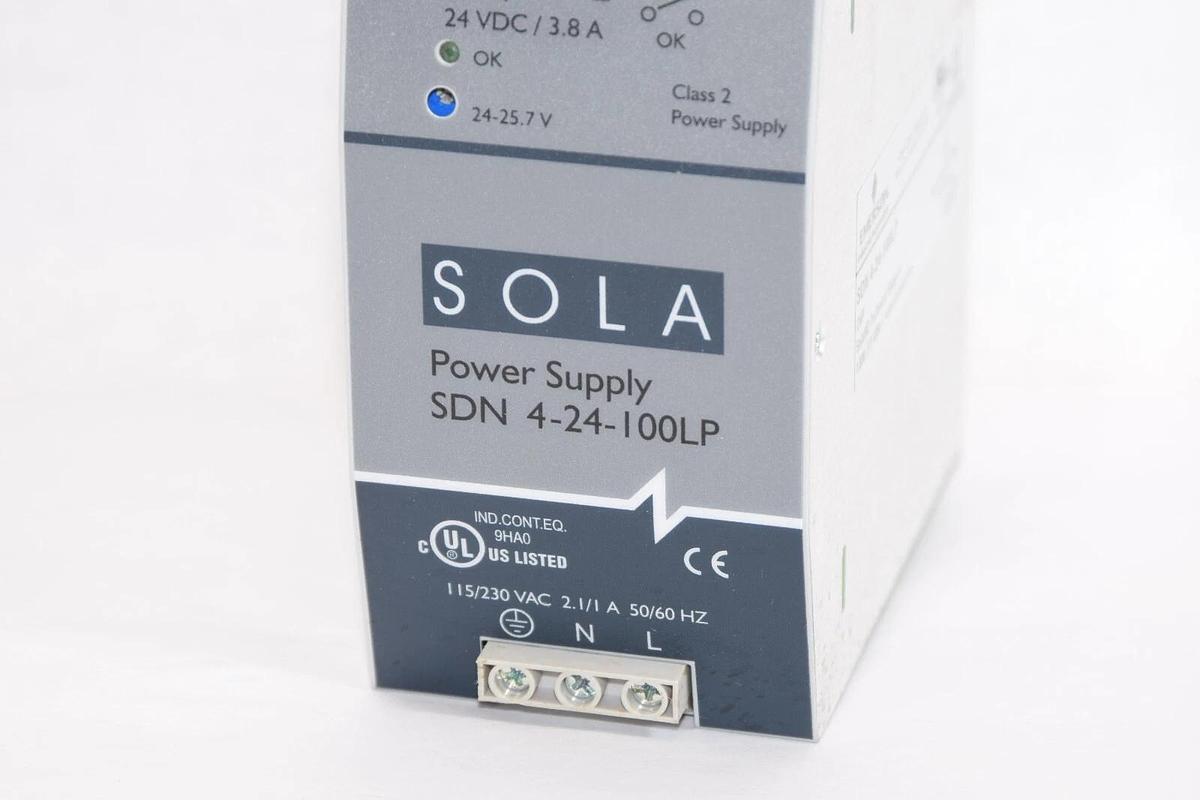 Used SOLA Power Supply  SDN 4-24-100LP 115/230Vac 2.1/1A 50/60Hz SDN424100LP