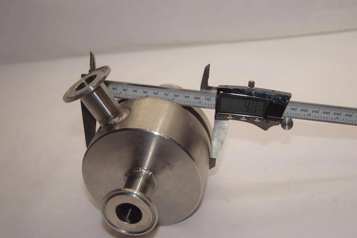 Used FUJI PUMP Co. Type SV 3 kg/cm2 SS Sanitary Pressure Regulating Relief Valve 1"