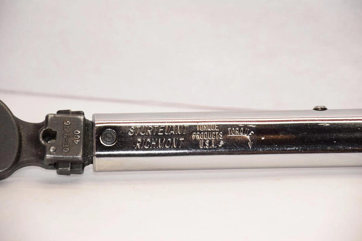 Used STURTEVANT RICHMONT 9/16" Head CCM75 FT-LBS Torque Wrench / Driver