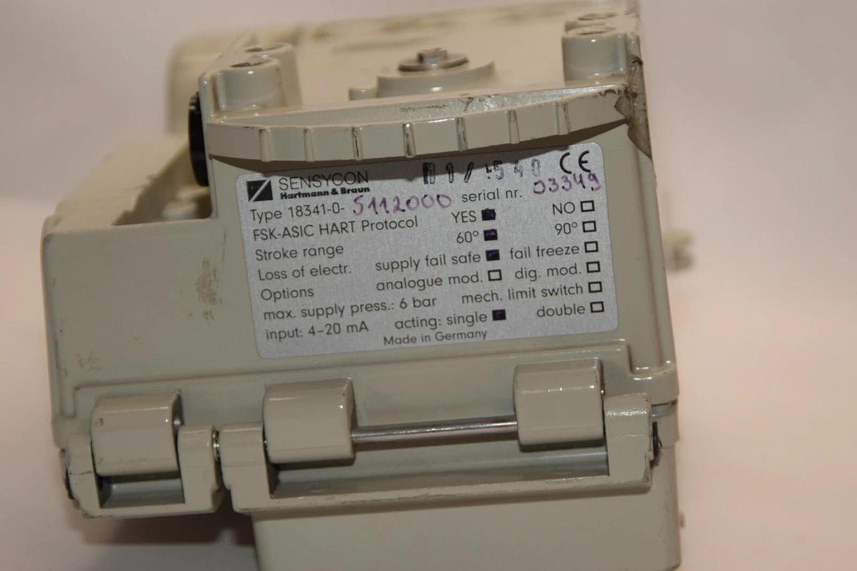 (NEW) SENSYCON HARTMANN & BRAUN 18341-0-5112000 1/4" NPT TZID Linear Actuator