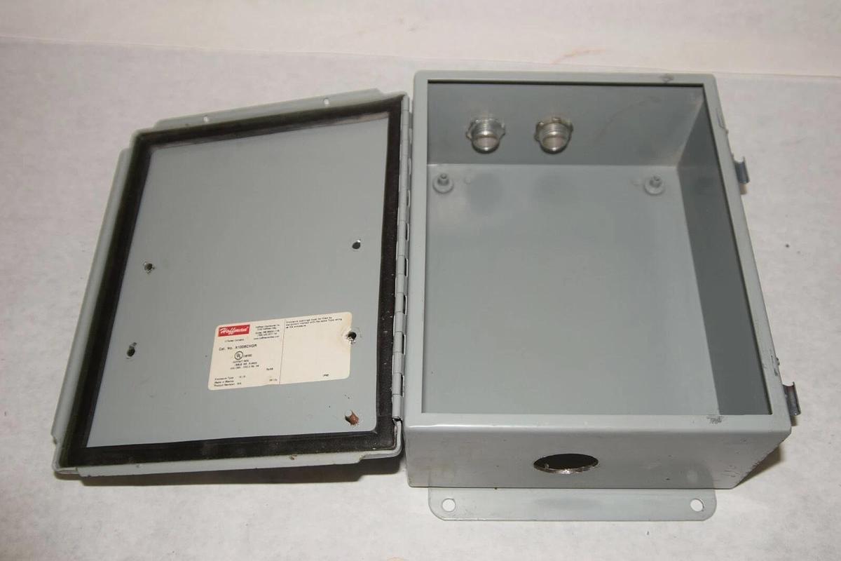 Used HOFFMAN A1008CHQR 10" x 8" x 4" Cutout Box