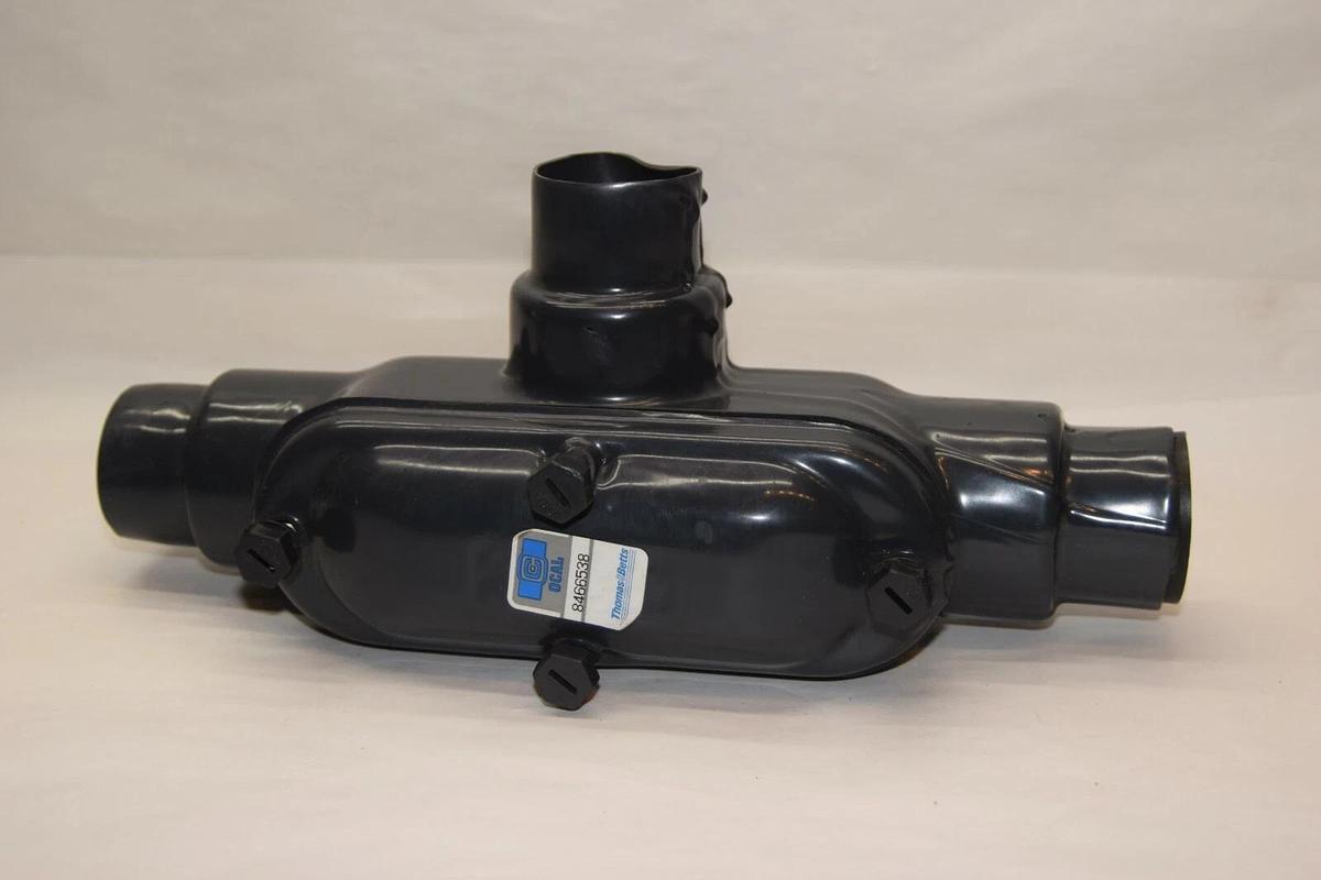 (NEW) THOMAS & BETTS OCAL Blue 8466538 734A 1-1/2" Coated Conduit Body Tee