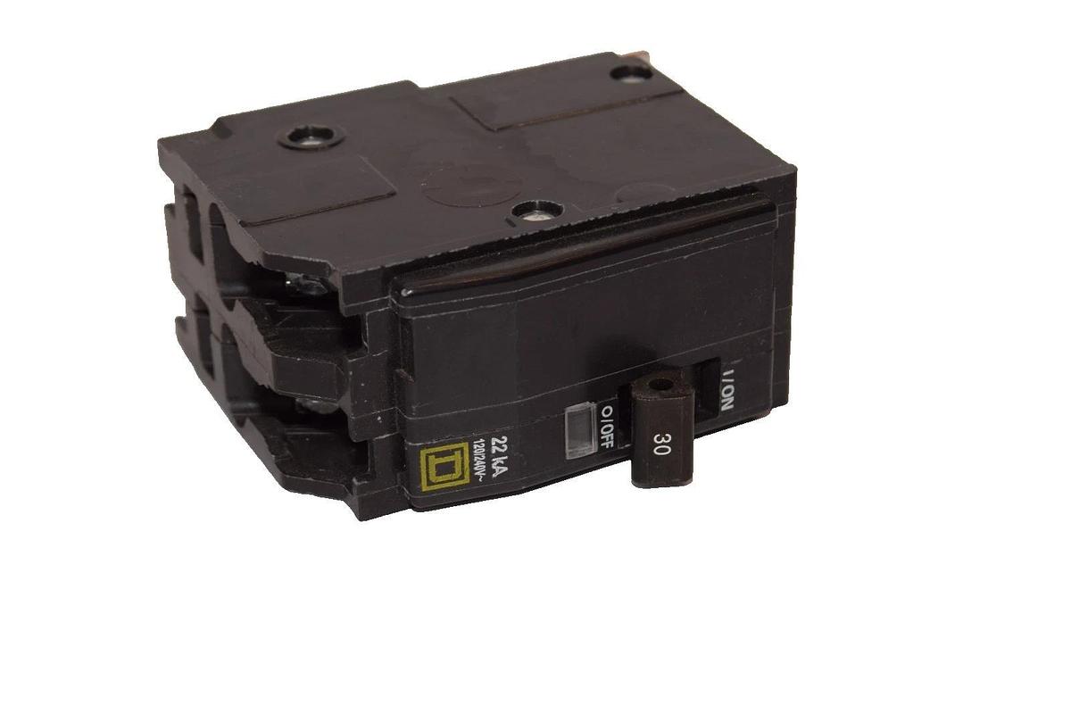 Used Square D QOB230VH 30A 30 A Amp 2P 22kA 120/240V Circuit Breaker (Lot of 2)