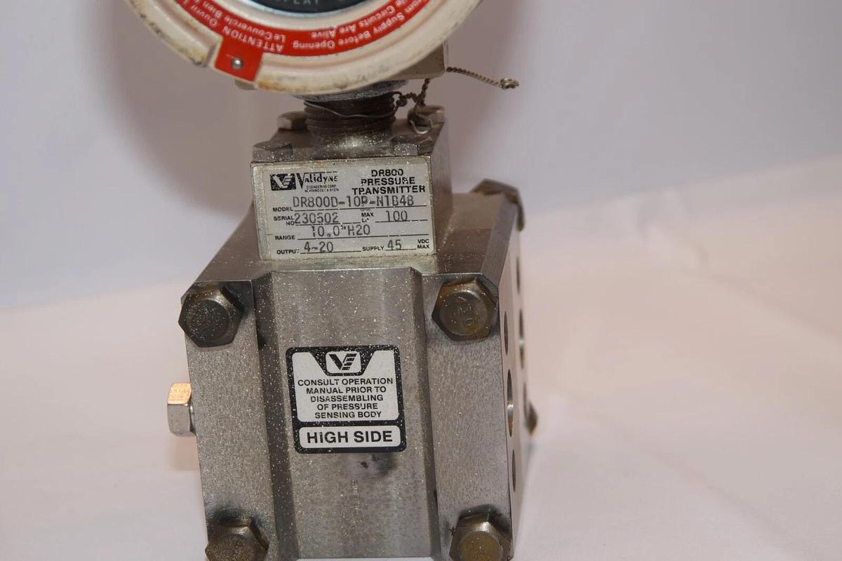 Used VALIDYNE DR800D-10P-N1B4B 10.0" H20 100psi Pressure Transmitter