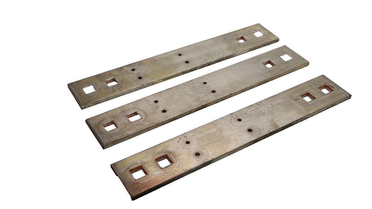 Used 12" x 2" x 1/4" Copper Buss Bar Bracket (Lot of 3)