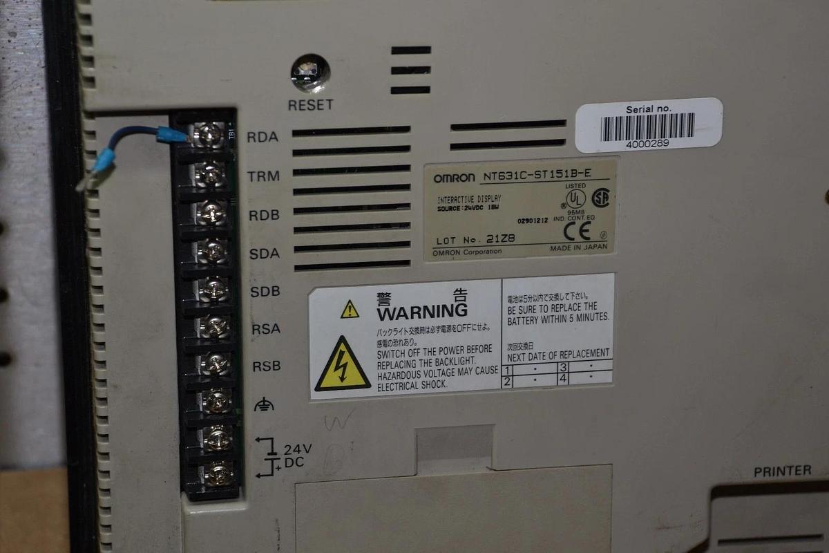 Used OMRON NT631C-ST151B-E  NT631CST151BE Interactive display 24v