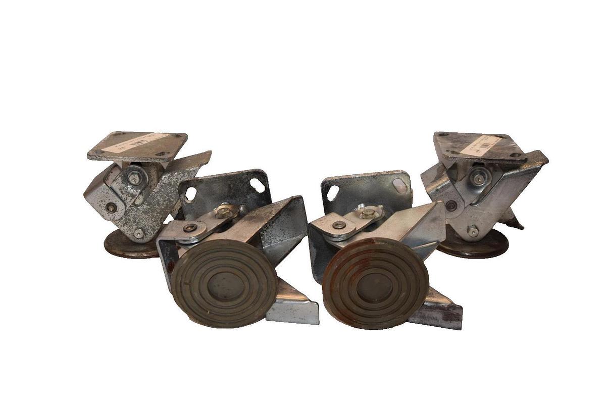 Used 2478T65  SB10988 5-3/8" - 5-5/8"  25/64" Floor Lock caster Kickbar  (Lot of 4)