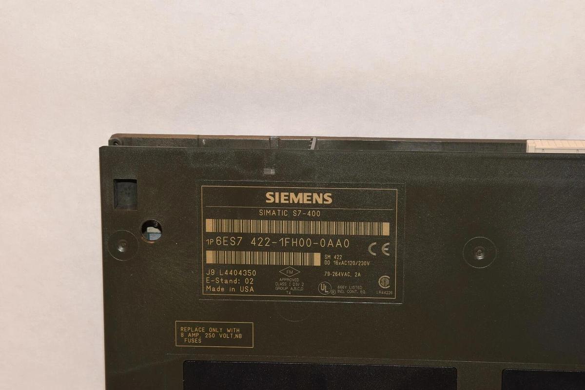 Used SIEMENS 6ES7 422-1FH00-0AA0 16PT 2A Simatic S7-400 Digtial Output Module