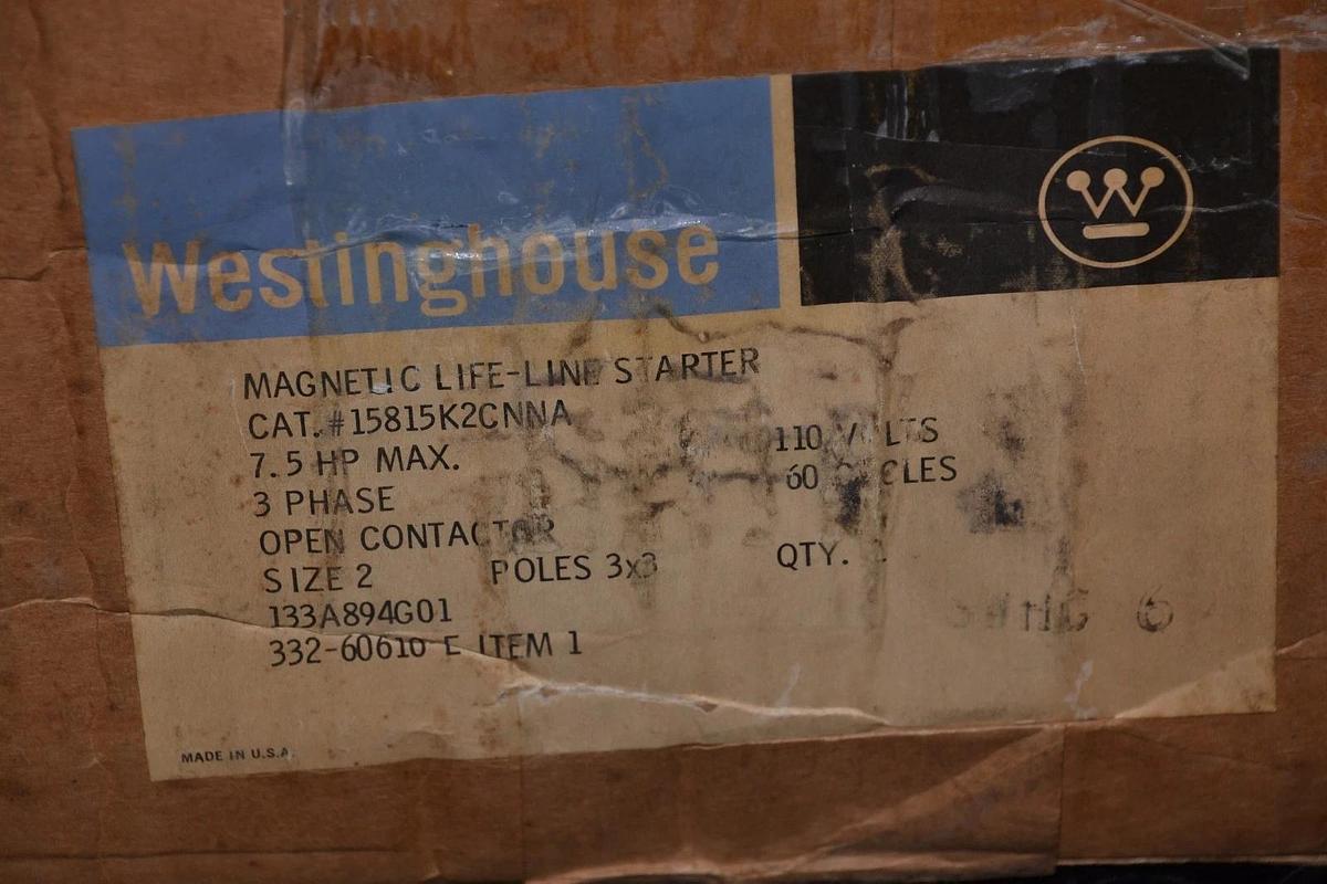 (New) WESTINGHOUSE 15815K2CNNA 15815K2CNN A 7.5HP 3 P 110V LIFE-LINE STARTER
