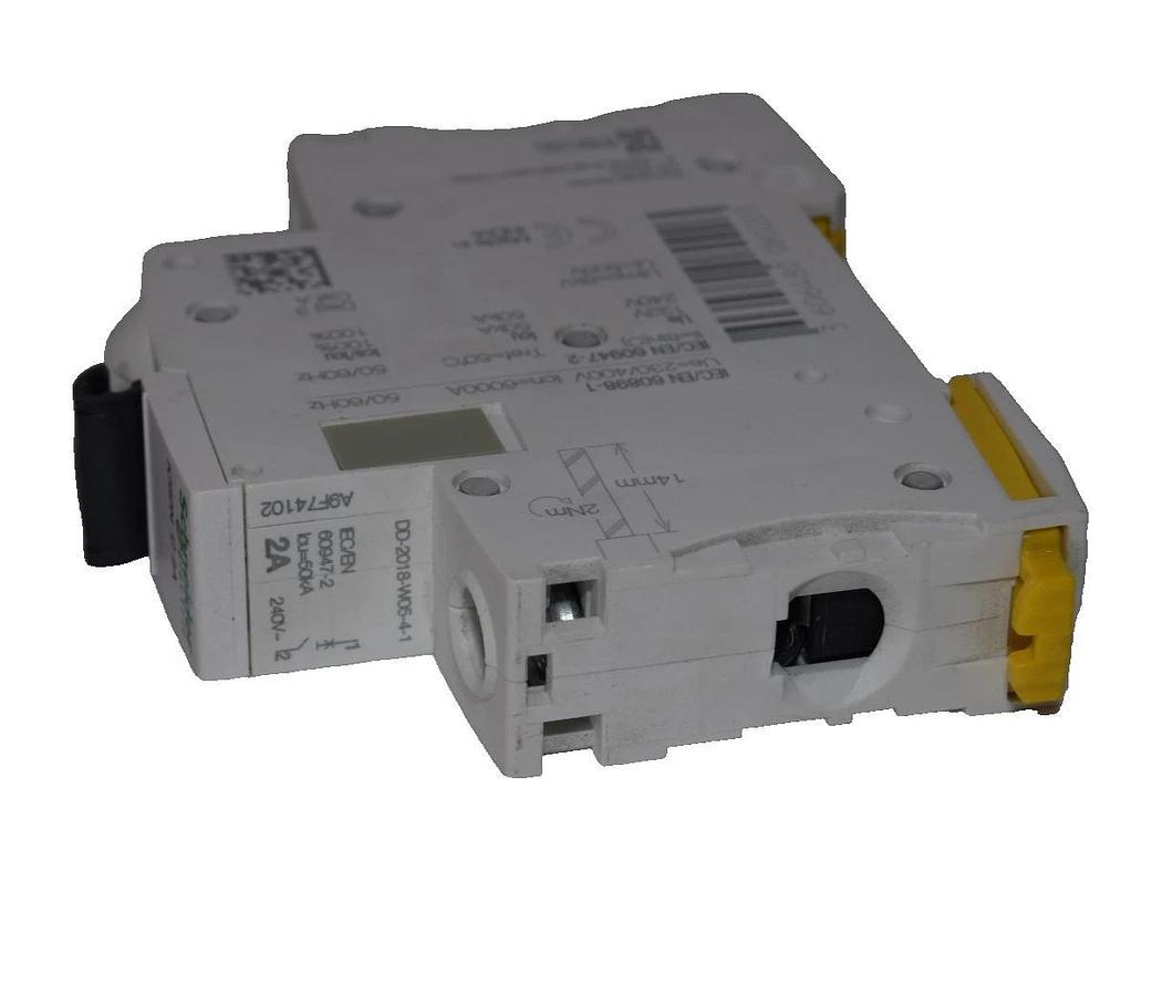 Used SCHNEIDER ELECTIRC iC60N C 2A , CNS14816-2 1P 230/400V Miniature Circuit Breaker