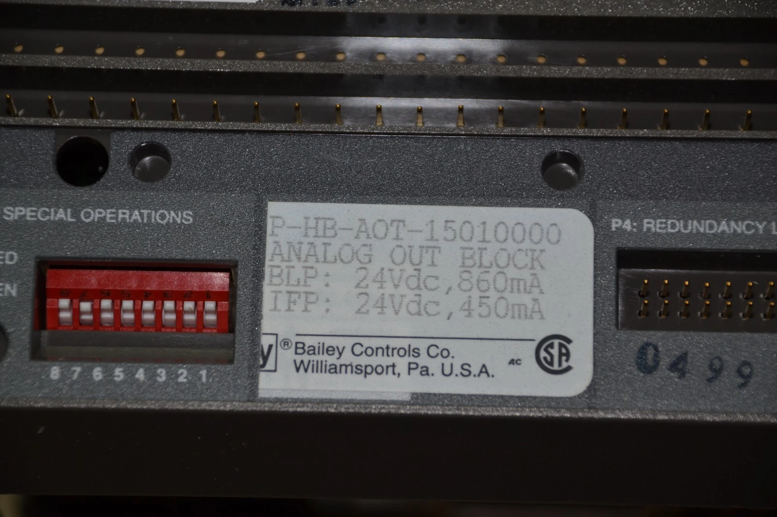 Used Bailey Controls P-HB-AOT-15010000 AOT 150 HARMONY ANALOG OUTPUT MODULE