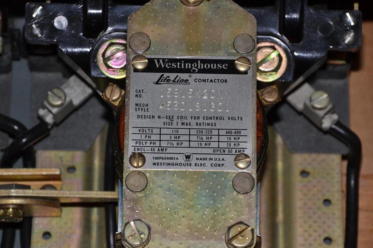 (New) WESTINGHOUSE 15815K2CNNA 15815K2CNN A 7.5HP 3 P 110V LIFE-LINE STARTER