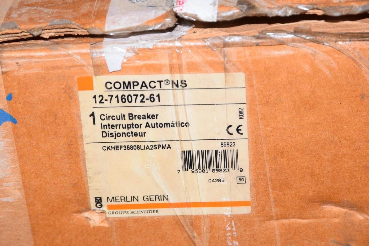 MERLIN GERIN 12-716072-61 800A Amp 3P Compact NS Circuit Breaker (NEW)