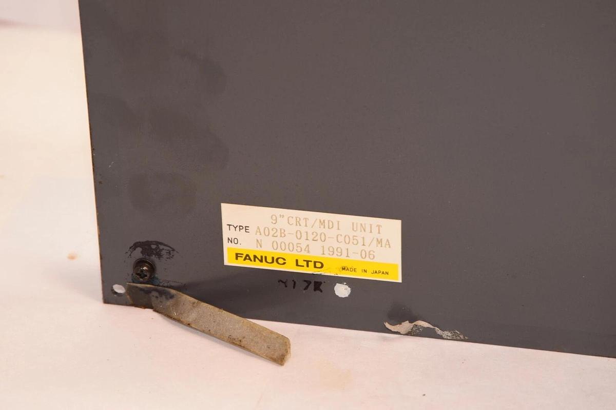 Used FANUC 9" CRT/MDI Unit Control Panel A61L-0001-0093 9ETY22 , A02B-0120-C051/MA