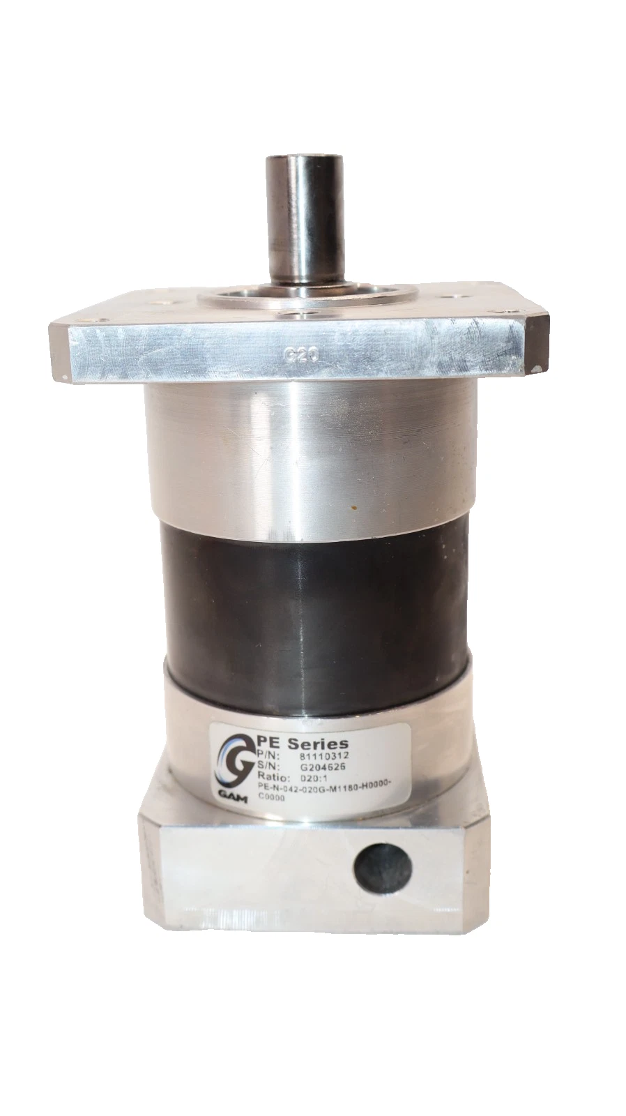 Used GAM 20:1 Ratio Planetary Gearbox 81110312 PE-N-042-020G-M1180-H0000-C0000