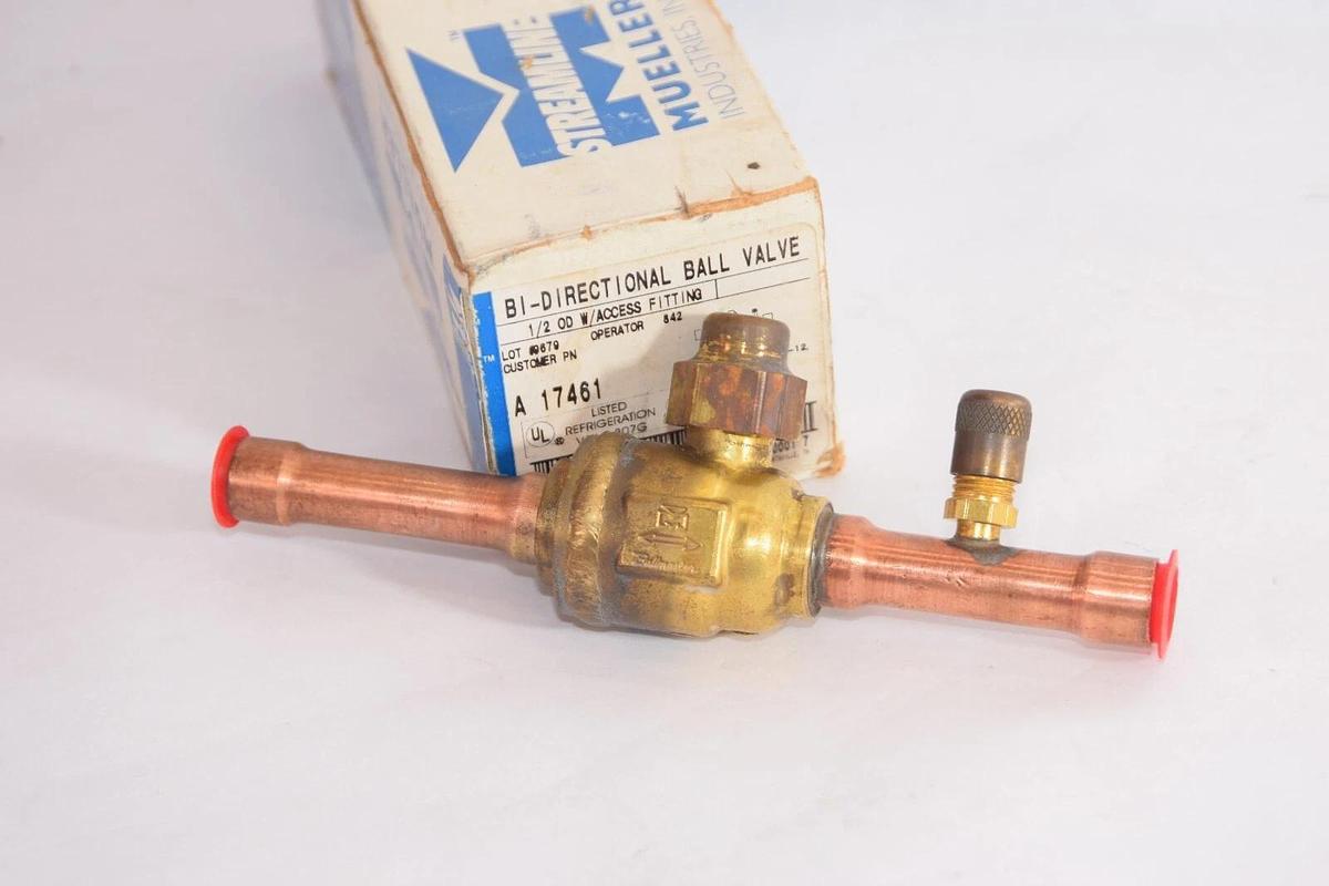 (NEW) MUELLER A 17461 A17461 1/2" OD Streamline Bi-Directional Ball Valve