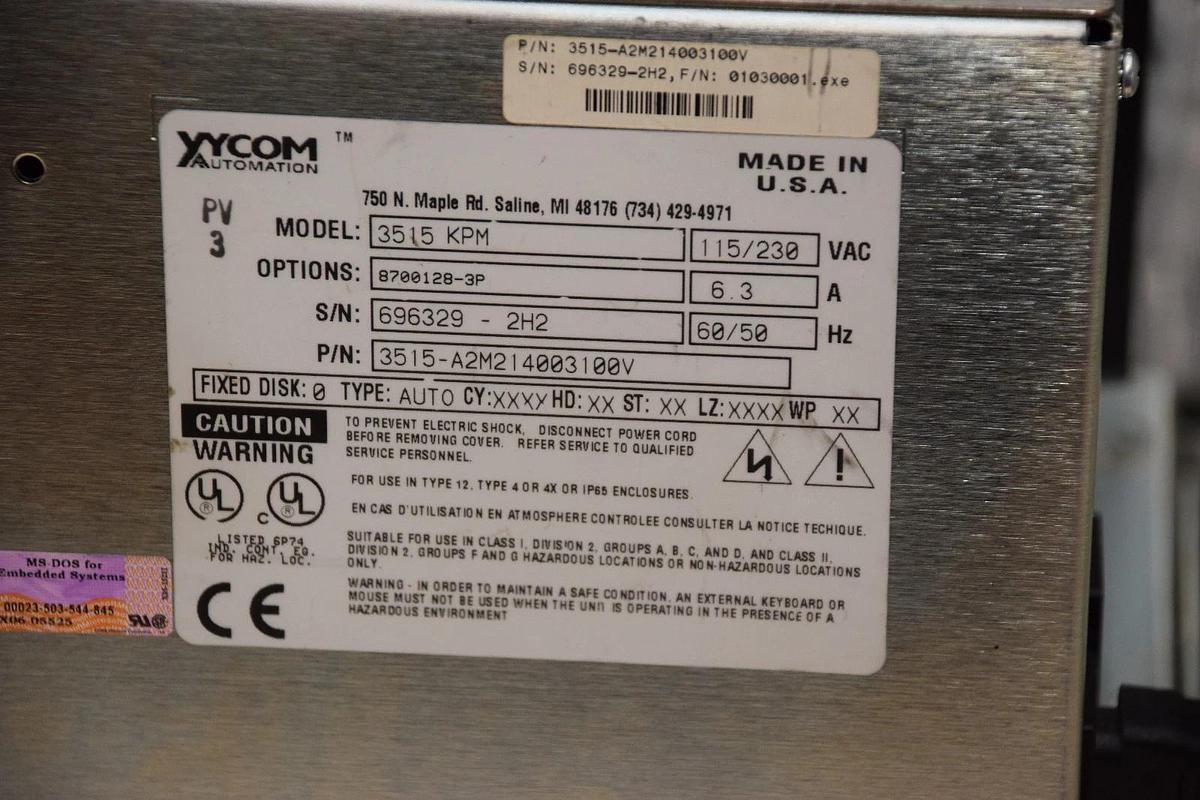 Used Xycom Automation 3515-KPM Operator Interface 3515-A2M214003100V