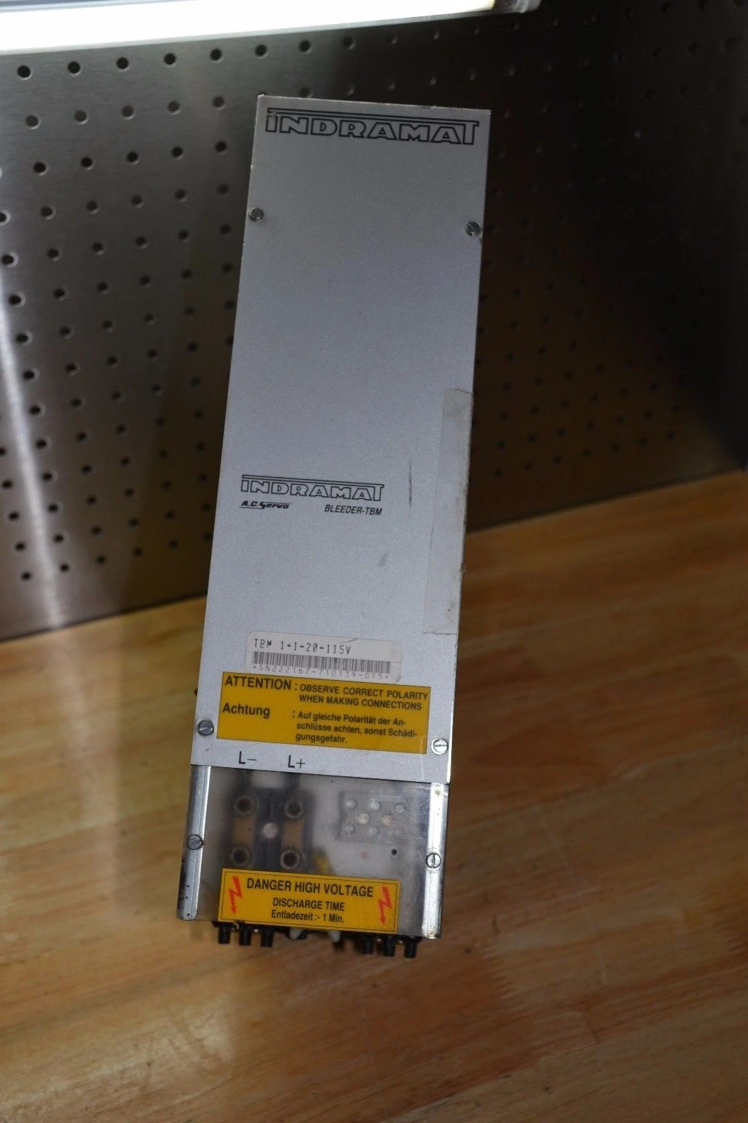 Used INDRAMAT TBM 1.1-20-W1/115V AC SERVO BLEEDER