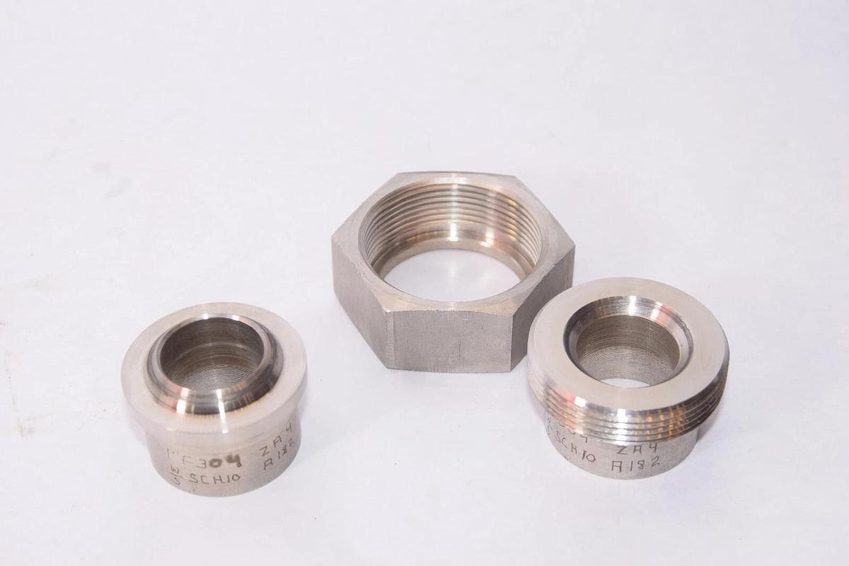 (NEW) W/S 1" Weld Socket Sch10 304 Stainless S/S Wa4 A182 Union