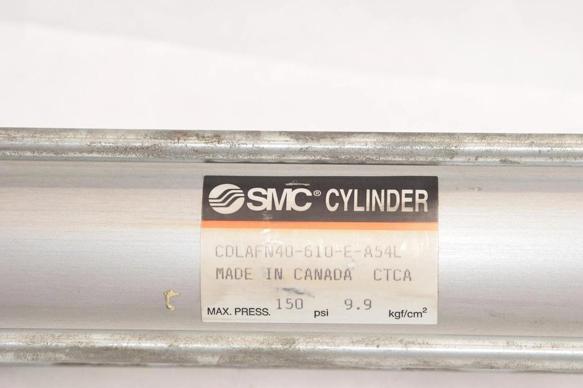 (NEW) SMC CDLAFN40-610-E-A54L 9.9kgf/cm2 150psi 5/8" rod Pneumatic Cylinder