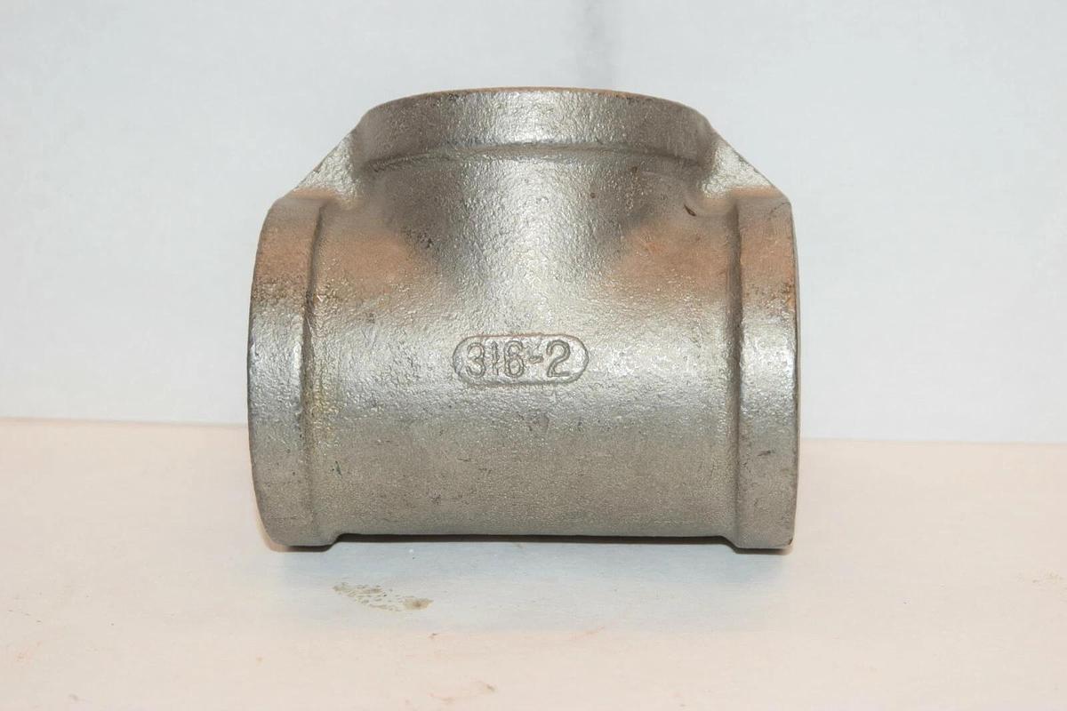 NEW ASP 316-2 2" TEE PIPE STAINLESS STEEL