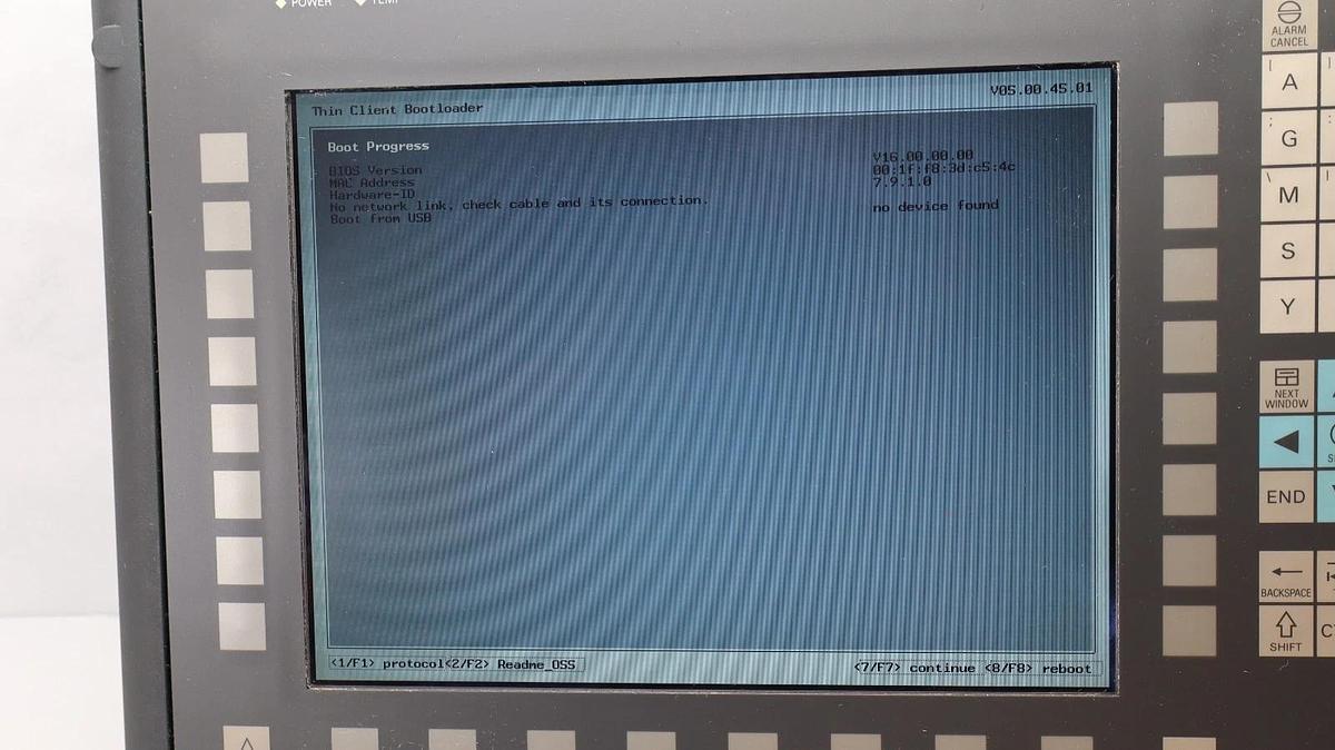 Used Siemens Sinumerik Operator PanelFront 6FC5203-0AF02-0AA1 TCU: 6FC5312-0DA00-1AA1