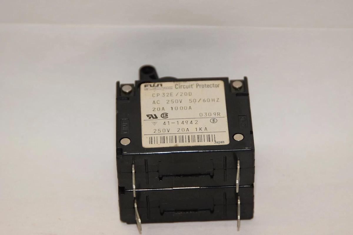 Used FUJI ELECTRIC CP32E/20D 20A 20 Amp 1000A 1000 Amp 250V 50/60Hz Circuit Breaker