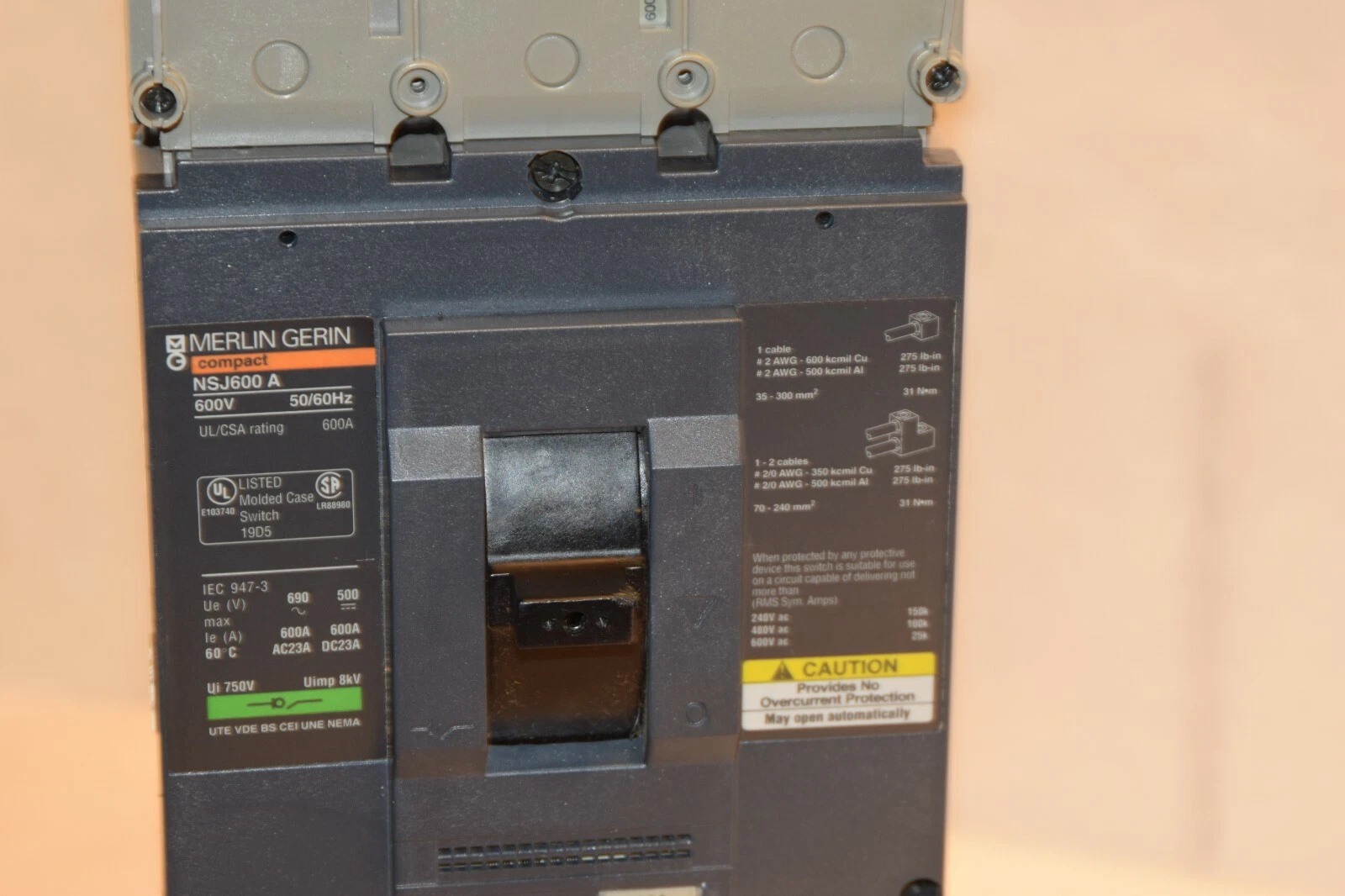 (NEW) MERLIN GERIN NSJ600a breaker NJHN36000S60ABSO 600 600 A 600AMP 600 AMP