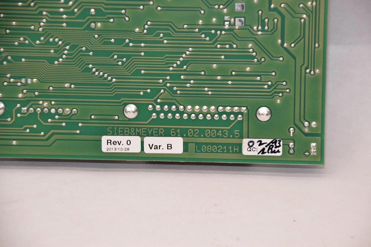 Used SIEB & MEYER 61.02.0043.5 Rev 0 Var B Circuit Board