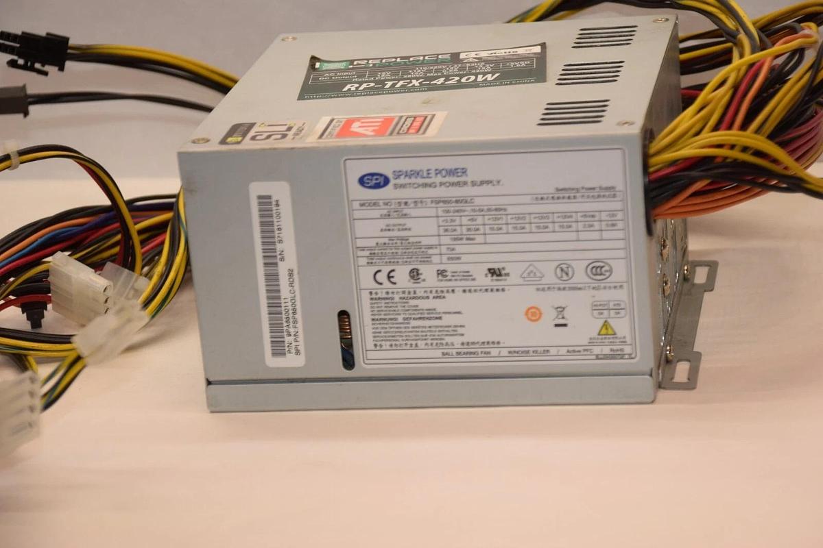 Used SPARKLE POWER FSP650-80GLC , RP-TFX-420W 100-240V  10-5A Switching Power Supply