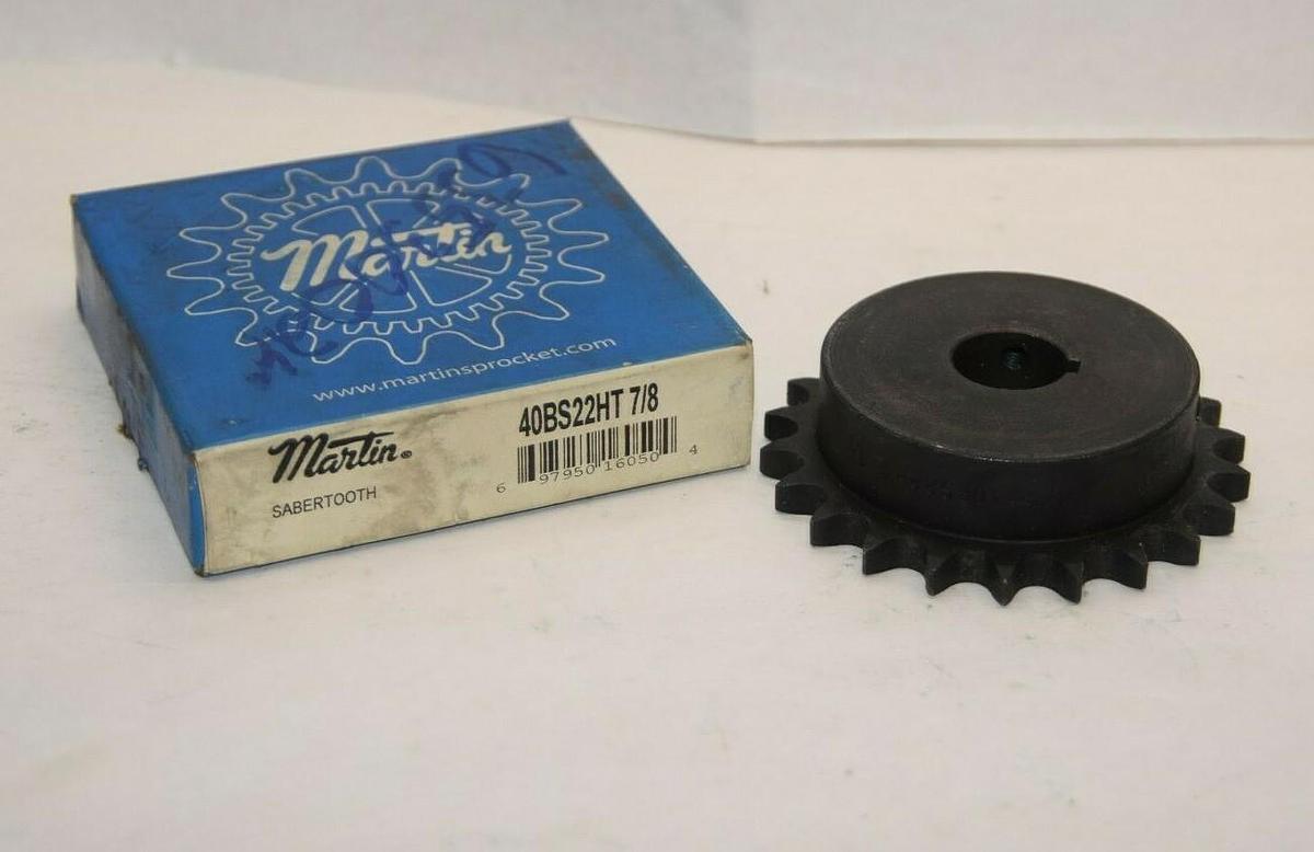 (NEW) MARTIN 40BS22HT 7/8 40BS22HT 7/8 22 Teeth 7/8" Bore Sprocket