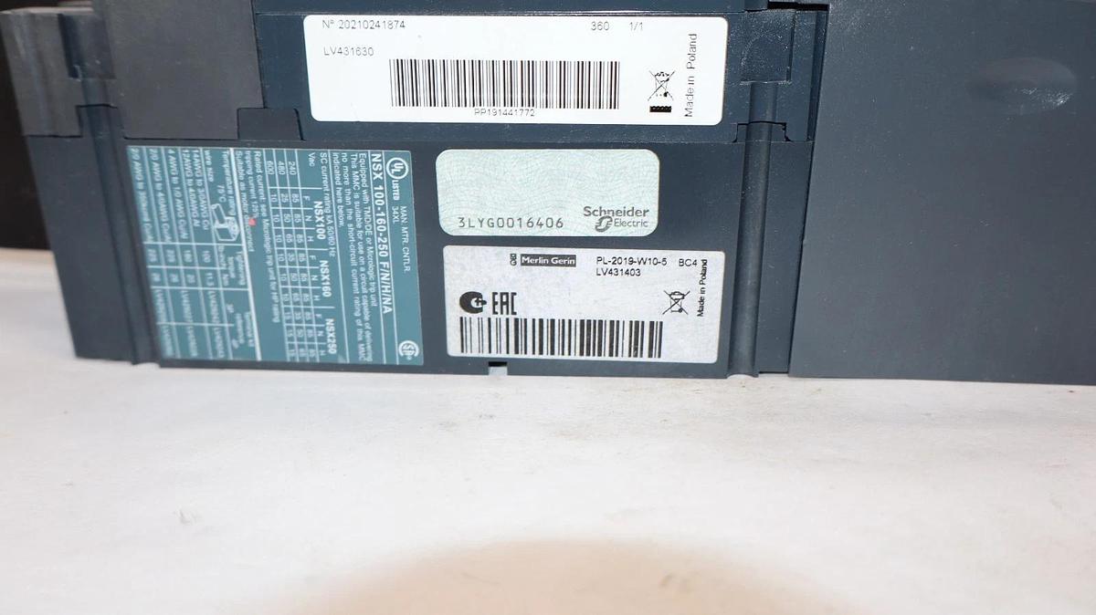 Schneider Electric Breaker 250A Rotary Extention NSX 100-160-250 F/N/H/NA (NEW)