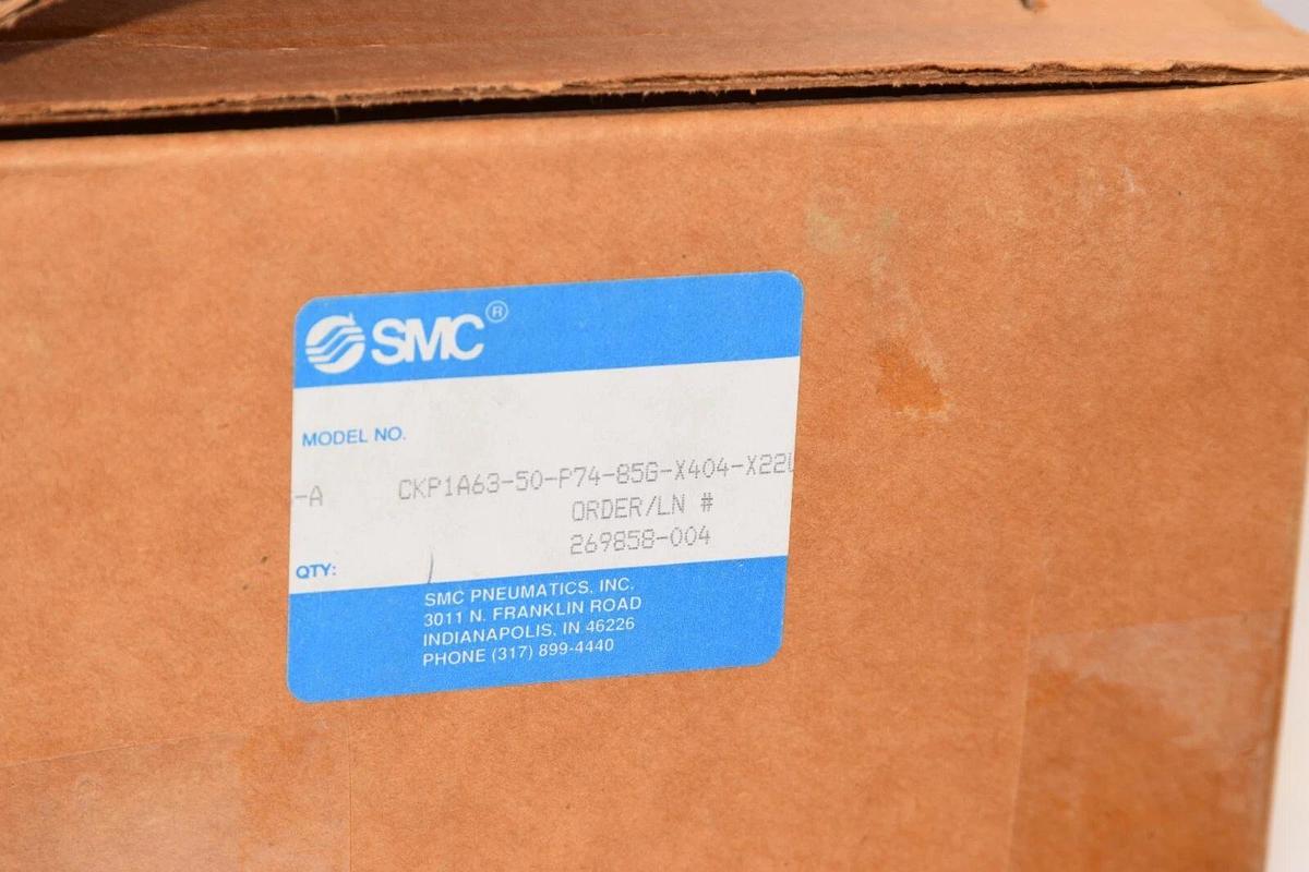(NEW) SMC CKP1A63-50-P74-85G-X404-X22US-A 250psi 17.5kgf Clamp Cylinder