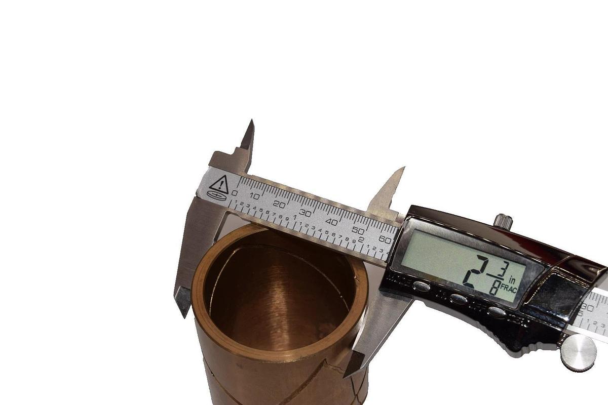 2-3/8" x 2" x 4" Brass Bushing, With Oil Grooves (New)