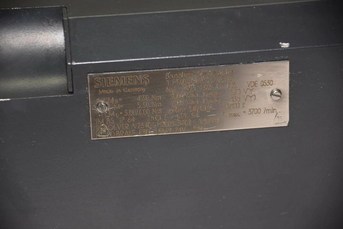 Used SIEMENS Brushless Servo Motor FT6062-6AF71-3TH0 FT6062-6AF71-3THO