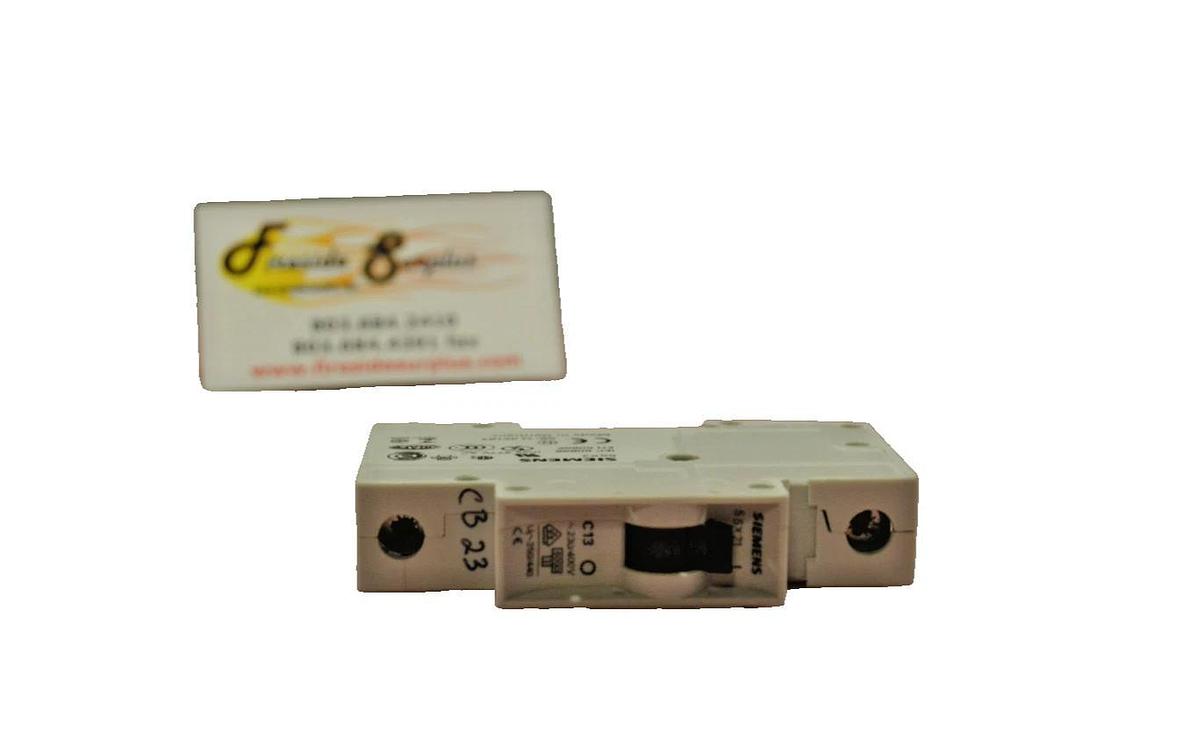 Used SIEMENS 1p CIRCUIT BREAKER 5 SX21 5SX21 C13 5SX21-C13 230/400V 1 pole
