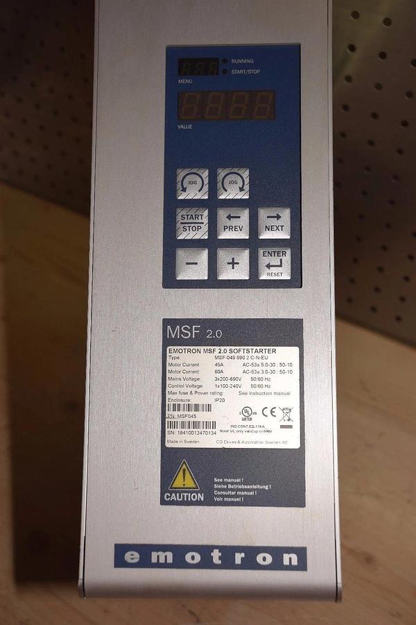 Used EMOTRON MSF045 MSF-045 690 2 C-N-EU MSF 2.0 SOFTSTARTER DRIVE MSF-0456902C-N-EU