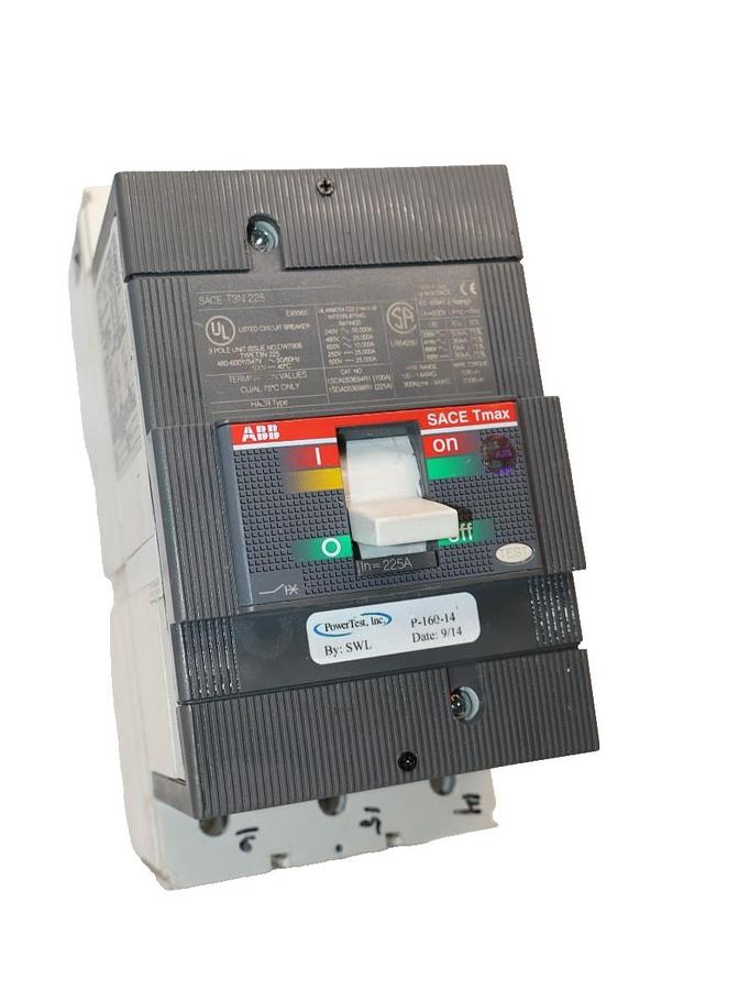 Used ABB SACE T3N 225 T3N225 225A 225 Amp 3P SACE Tmax Circuit Breaker