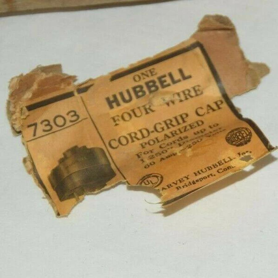 (NEW) HUBBELL 7303 3PH 60A 250V Four Wire Cord-Grip Industrial Plug