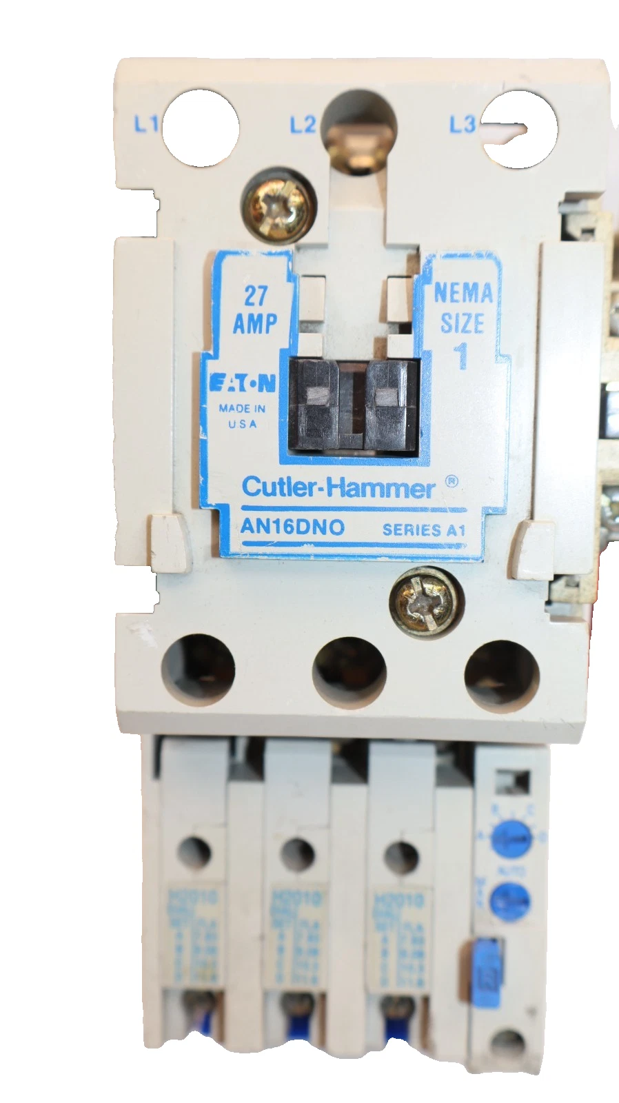 Cutler-Hammer Eaton Starter AN16DN0 Size Sz 1 600V 27A 27 Amp 120v coil H2010